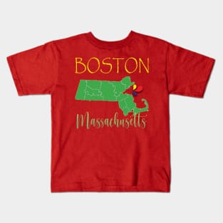 Boston Massachusetts Kids T-Shirt